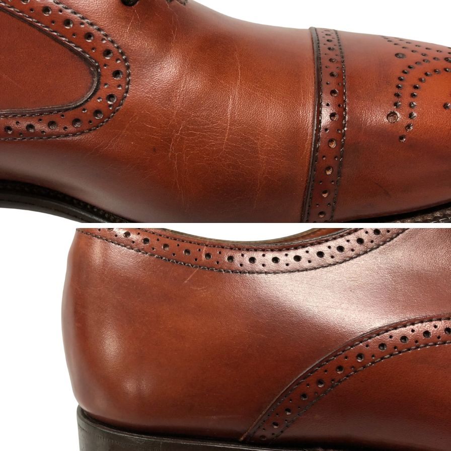 エドワードグリーン レザーシューズ RYE UK6D ブラウン 82ラスト メンズ EDWARD GREEN 約24.5cm【LA】【中古】