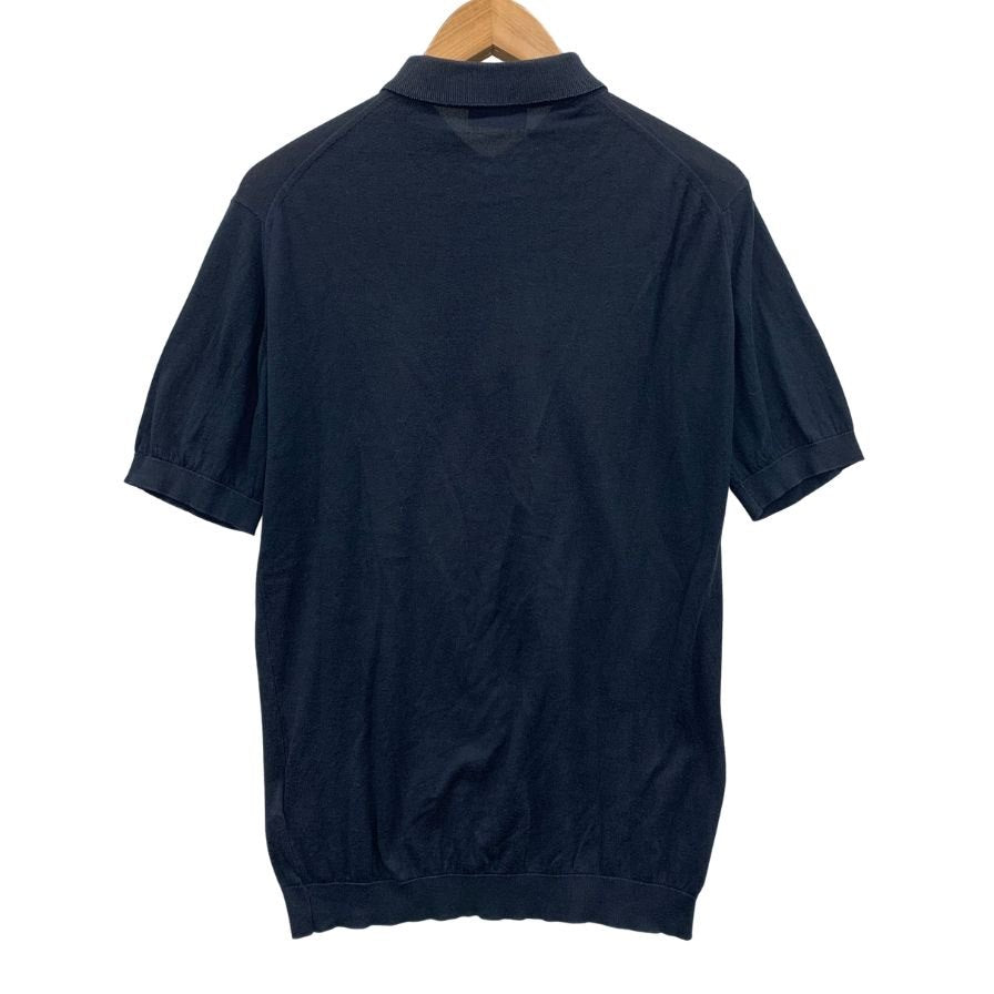 中古◆ジョンスメドレー 半袖ニットポロ ネイビー メンズ サイズL JOHN SMEDLEY 【AFB29】