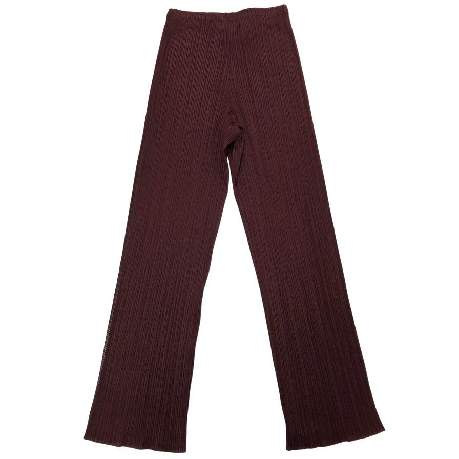 プリーツプリーズ イッセイミヤケ パンツ レディース サイズ4 ボルドー PP13-JF752 PLEATS PLEASE ISSEY MIYAKE 【AFB34】