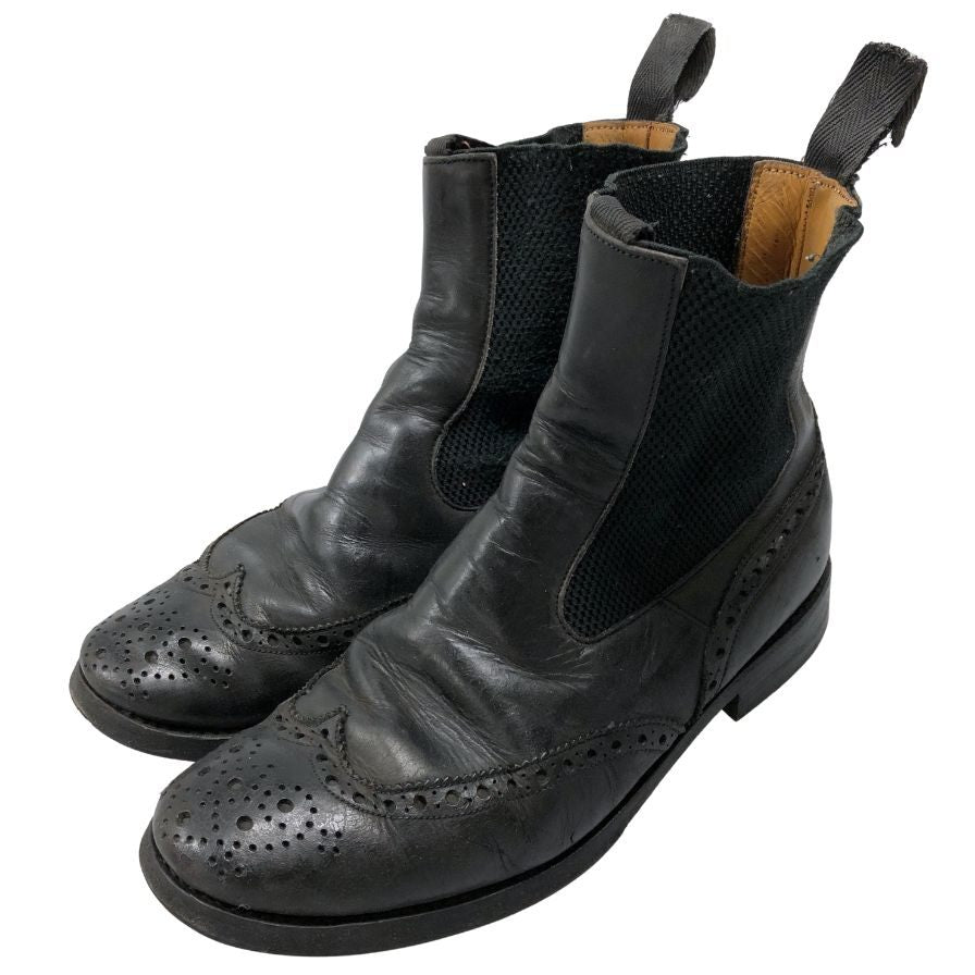 トリッカーズ サイドゴア ブーツ メンズ ブラック 25.0 Tricker’s 約25.0cm【AFD9】