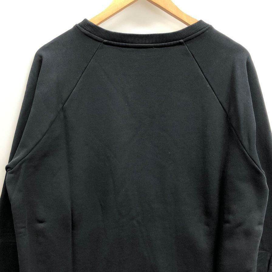 美品◆バルマン トレーナー スウェット ワンポイントロゴデザイン ブラック サイズL メンズ BALMAIN 【AFB24】