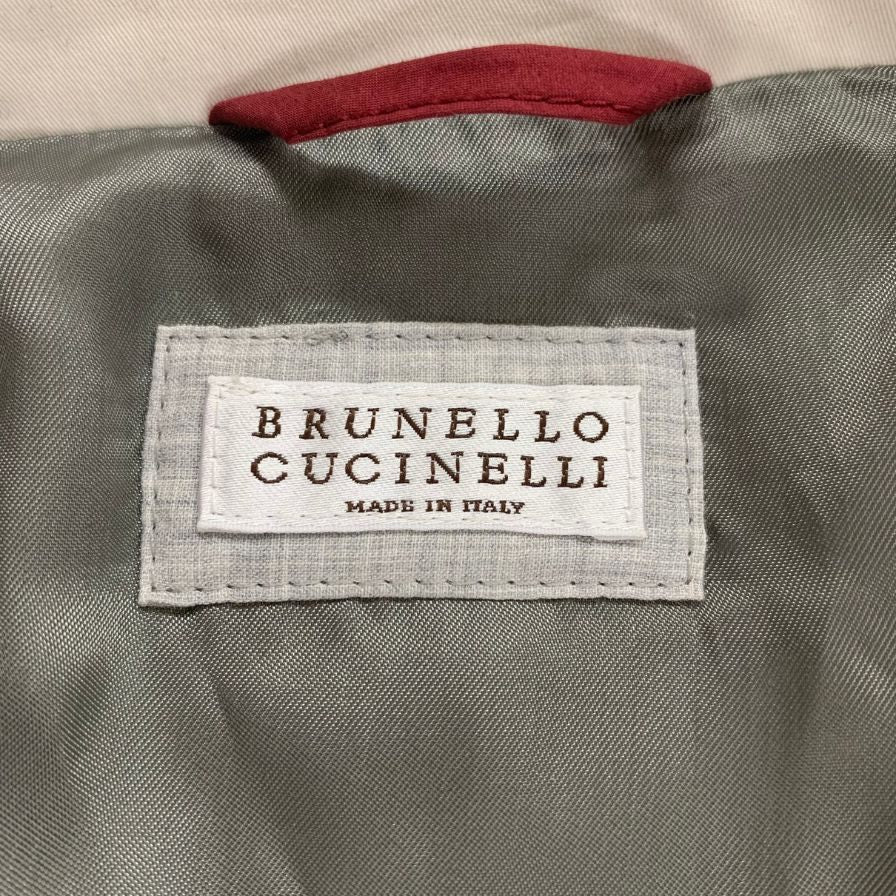 美品◆ブルネロクチネリ フーデッドコート ホワイト コットン メンズ サイズ46 BRUNELLO CUCINELLI 【AFB34】【同梱不可】