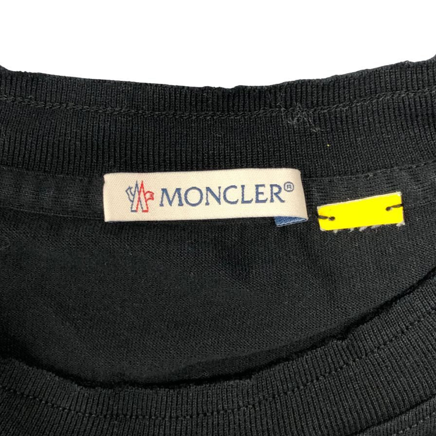 中古◆モンクレール アリシアキーズ Tシャツ バックプリント ユニセックス サイズ2 ブラック Moncler×Alicia Keys 【AFB8】