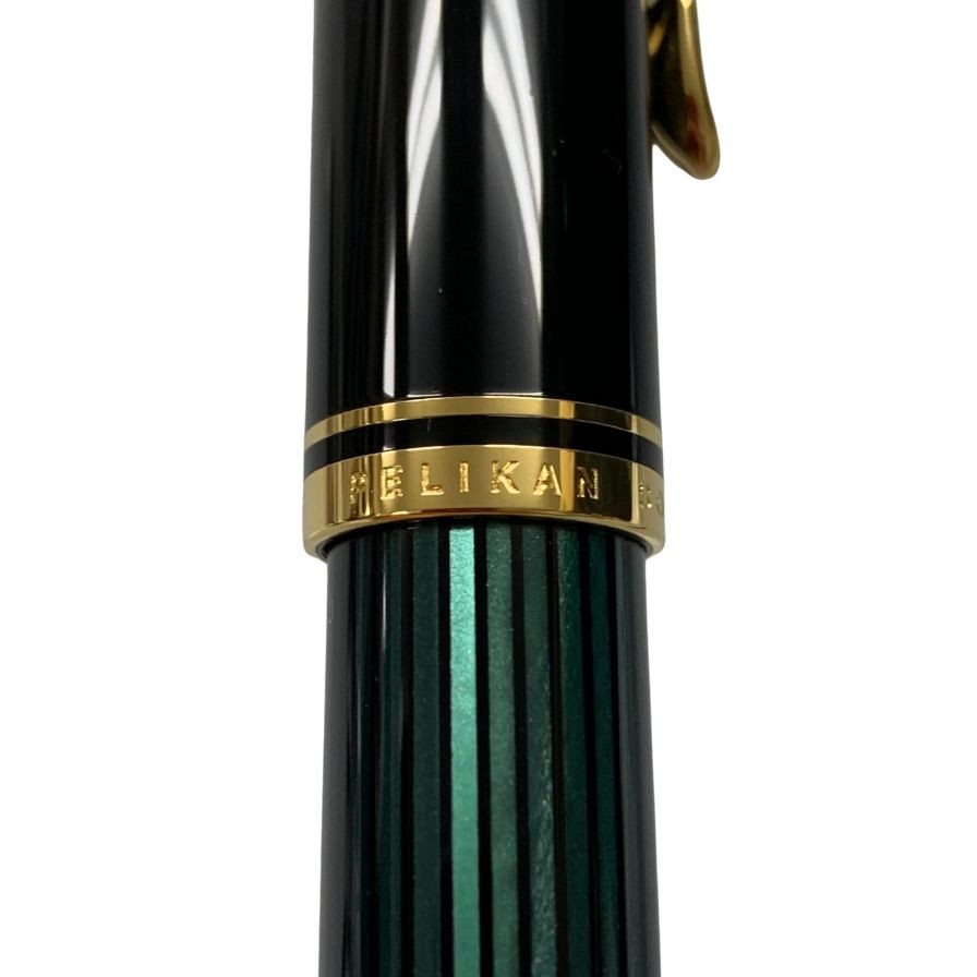 ペリカン 万年筆 スーベレーン 緑縞 ストライプ ペン先14C-585 F字 PELIKAN Souveran【AFI15】