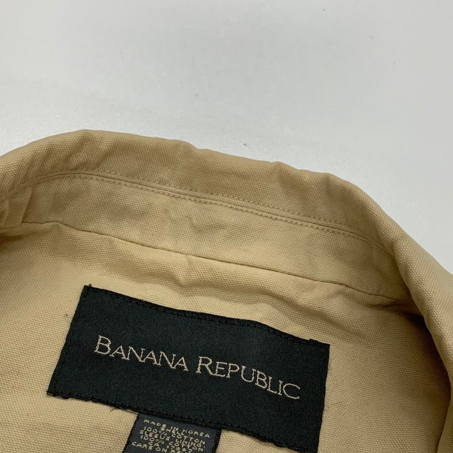 美品◆バナナリパブリック コート オールド コットン ベージュ メンズ サイズ L BANANA REPUBLIC 【AFB34】