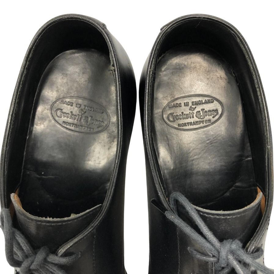 クロケット&ジョーンズ レザーシューズ 外羽根プレーントゥ AINTREE ブラック サイズUK6.5E crokett&jones ビジネスシューズ 約25.5cm【LA】【中古】