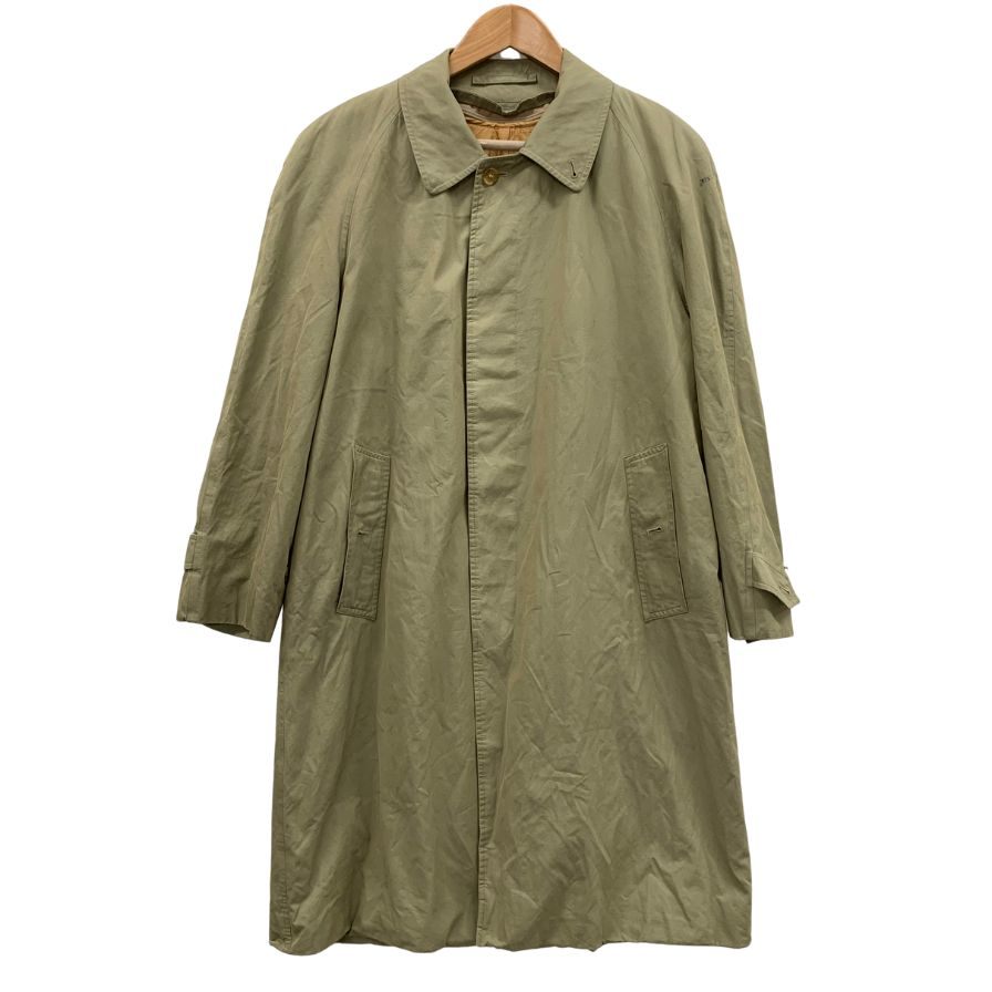 中古◆バーバリー バルカラーコート90年代 ライナー仕様 イングランド製 ベージュ メンズ サイズL程度 BURBERRY 【AFA6】
