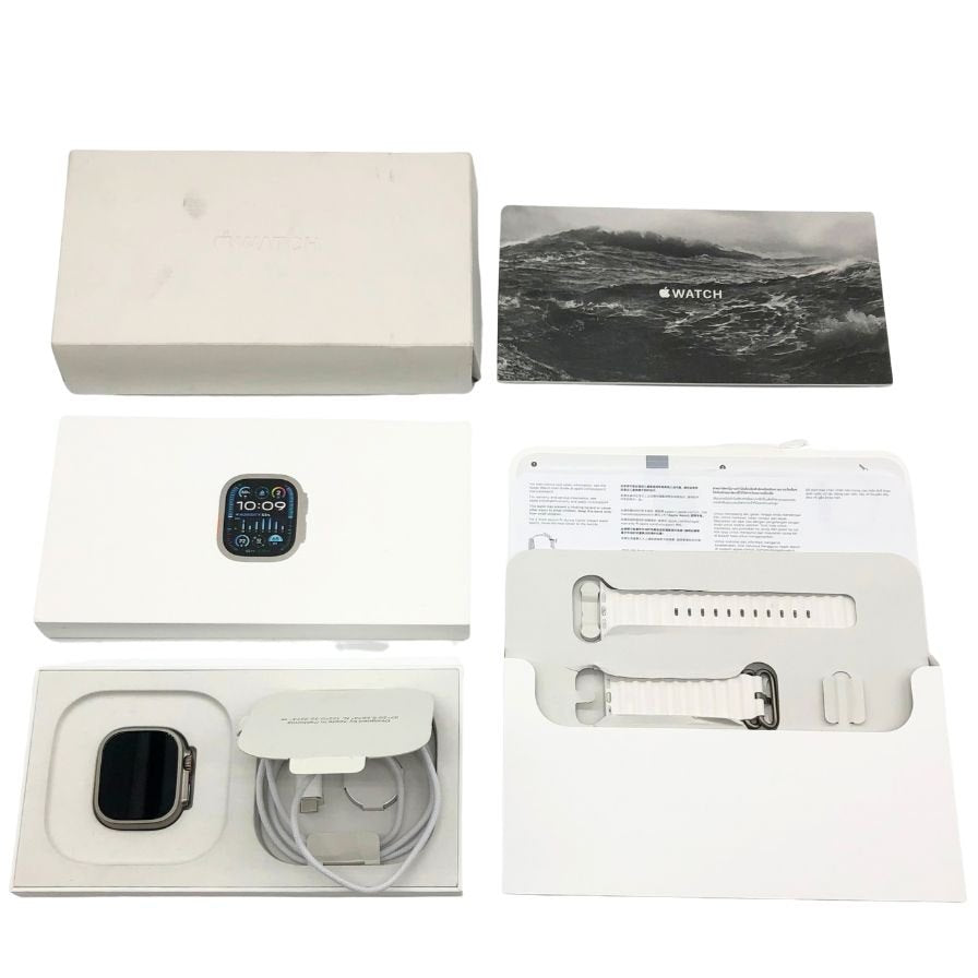 アップルウォッチ ウルトラ 2 A2986 GPS+Cellularモデル 49mm ユニセックス チタニウム グレー アクティベーションロックあり Apple Watch Ultra 2【AFI21】【中古】