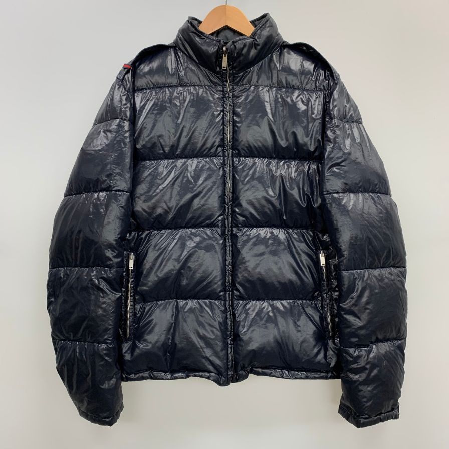 中古◆グッチ ダウンジャケット ナイロン GG柄 リバーシブル メンズ ネイビー サイズ50 GUCCI 【AFF24】
