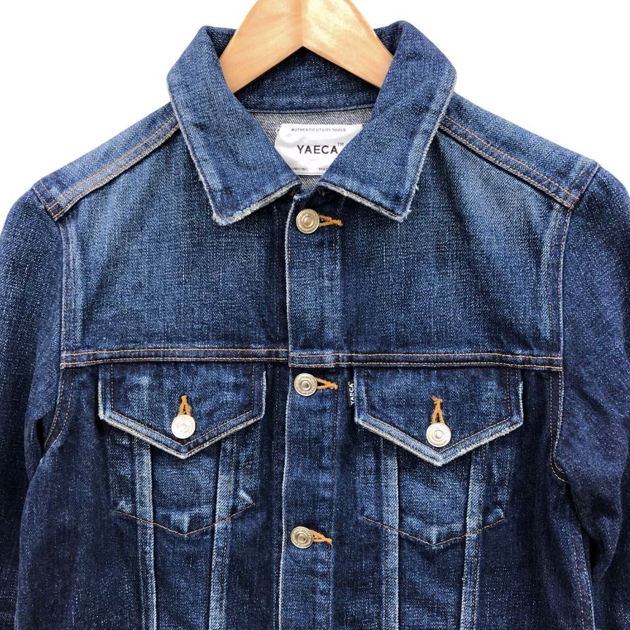 美品◆ヤエカ デニムジャケット ネイビー メンズ サイズM 16-12U YAECA 【AFB35】