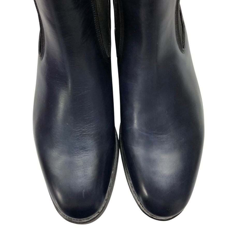 サルヴァトーレフェラガモ サイドゴアブーツ ネイビー サイズ9.5EE Salvatore Ferragamo 約28.0cm【AFD4】
