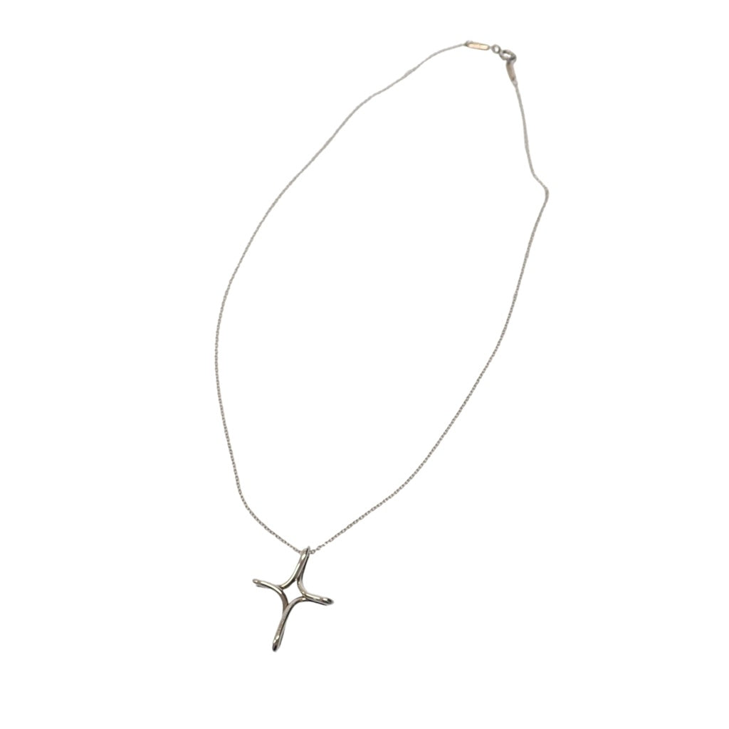 美品◆ティファニー ネックレス インフィニティ オープンクロス Silver925 シルバー TIFFANY & CO.【AFI15】