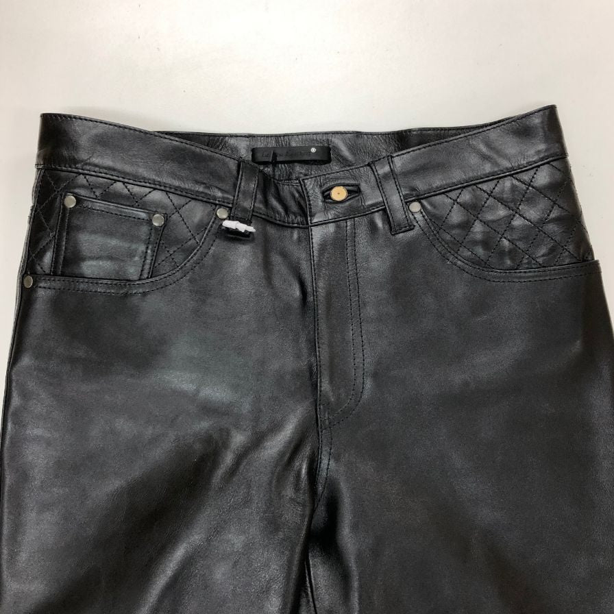リューグーレザーズ レザーパンツ ブラック メンズ サイズ32 Liugoo Leathers 【AFB56】