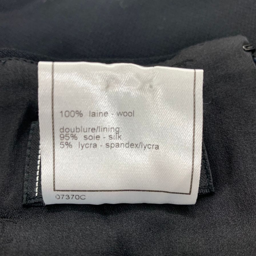 シャネル スカート 98A P11485V02954 ウール×シルク レディース サイズ44 ブラック CHANEL【AFB8】
