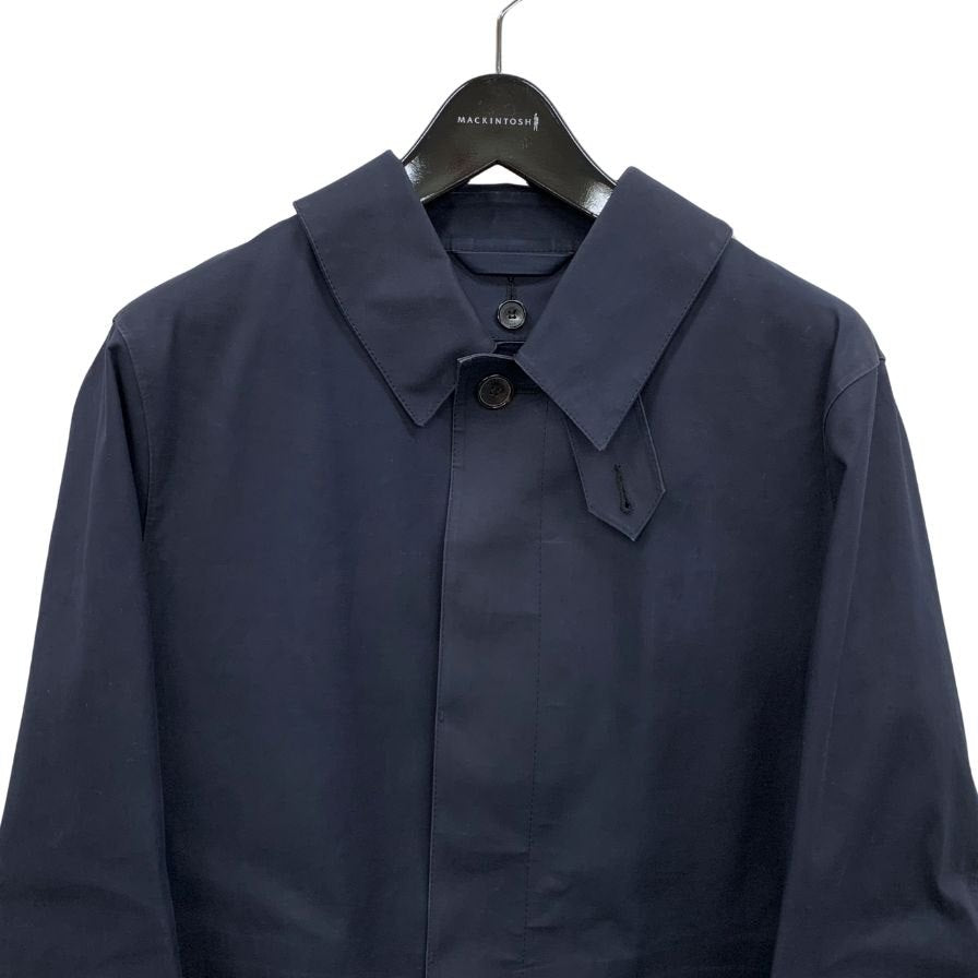 マッキントッシュ ステンカラーコート ダンケルド ゴム引き コットン サイズ36 メンズ ブラック MACKINTOSH【LA】