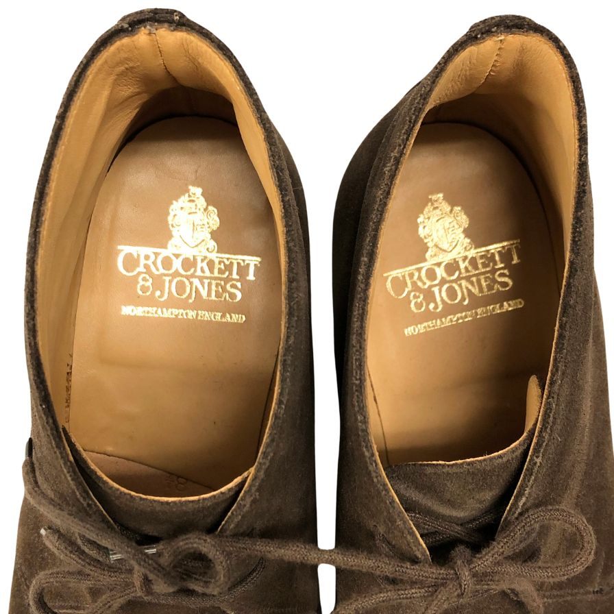 クロケット&ジョーンズ チャッカブーツ チャートシー スエード ブラウン メンズ サイズ8.5 CROCKETT&JONES CHERTSEY 約27.5cm【AFC41】