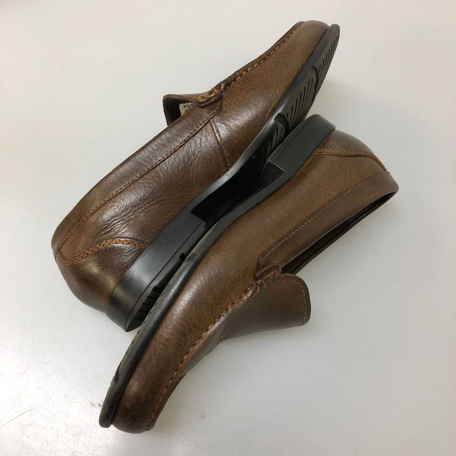 ロックポート ローファー V76694 Uチップ グレインレザー メンズ サイズ25 ブラウン Rockport 約25.0cm【AFC41】