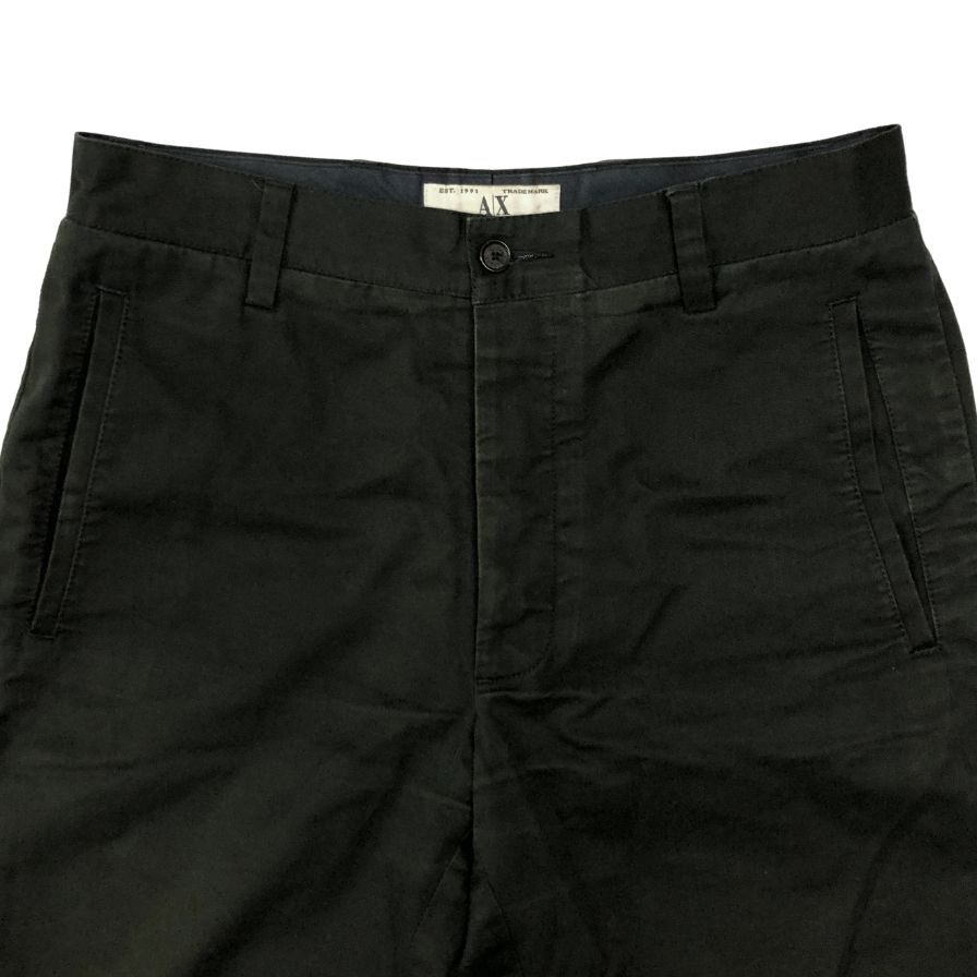 アルマーニエクスチェンジ パンツ ボタンフライ ブラック メンズ サイズ31 Armani Exchange 【AFB37】