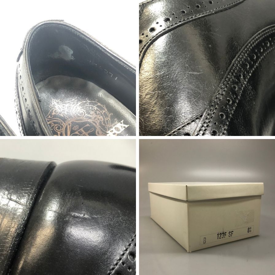 シェットランド フォックス パンチドキャップ 123F メンズ ブラック サイズ 8 SHETLANDFOX 約26.0cm【AFD2】