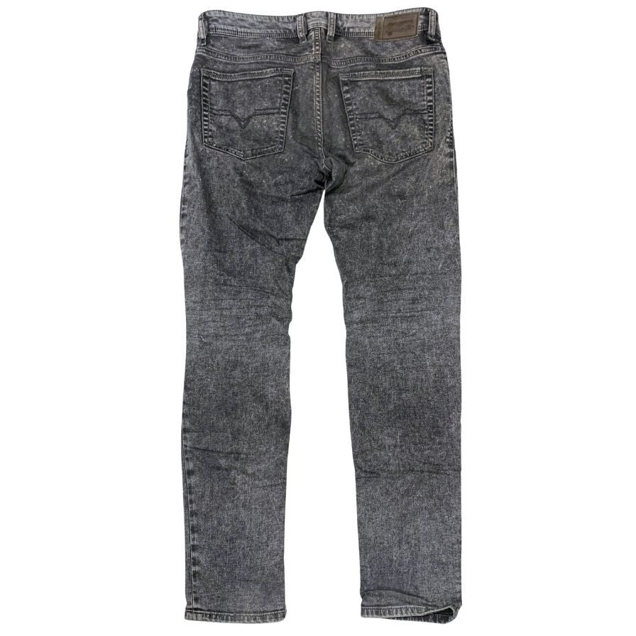 ディーゼル デニムパンツ SLEENKER-ZIP ボタンフライ USED加工 メンズ W30 ブラック DIESEL 【AFB31】