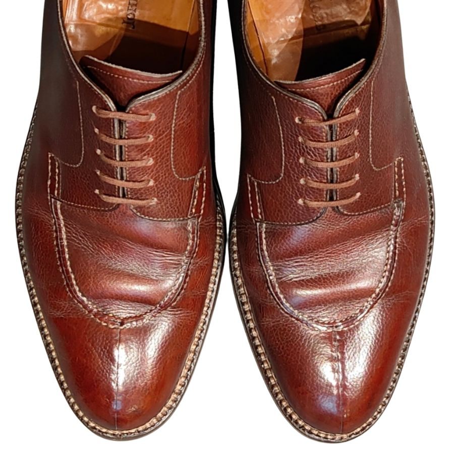 ジョンロブ レザーシューズ ドデーロ Uチップ イタリアボノーラ製 8695ラスト Sスタンプ ブラウン サイズUK6E JOHN LOBB ビジネスシューズ 約25.0cm【LA】【中古】