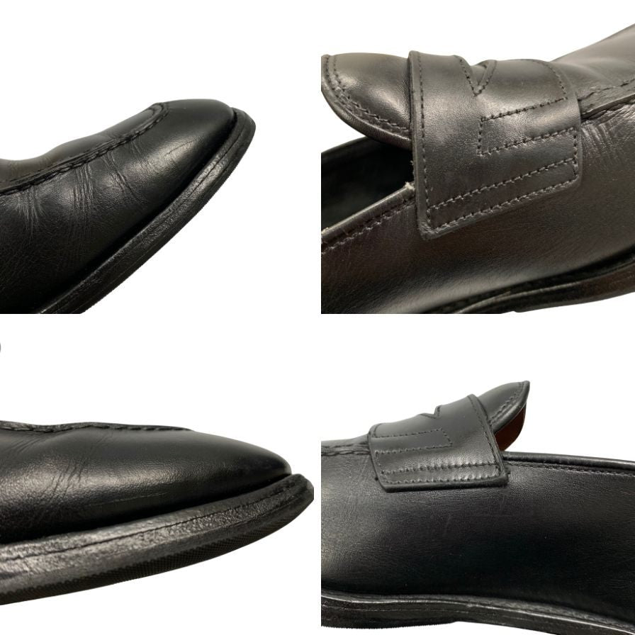ジョンロブ レザーシューズ ローファー アシュレイ 4596ラスト ブラック メンズ サイズUK7E JOHNLOBB ASHLEY ローファー 約25.5cm【LA】【中古】