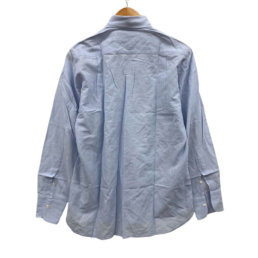 美品◆リングヂャケット シャツ ドレスシャツ コットン リネン ブルー サイズ40 メンズ RING JACKET 【AFB21】