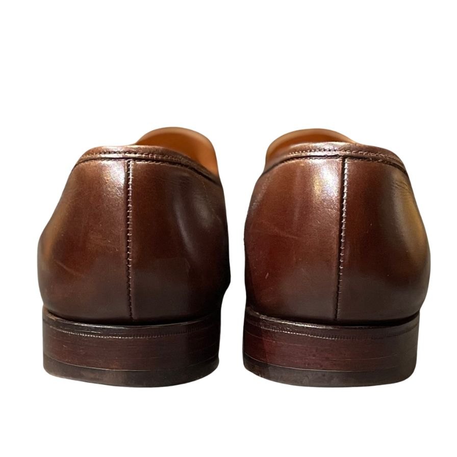 クロケット&ジョーンズ レザーシューズ ギャビン ローファー アンラインド ブラウン サイズUK8.5E CROCKETT&JONES ローファー 約27.0cm【LA】【中古】