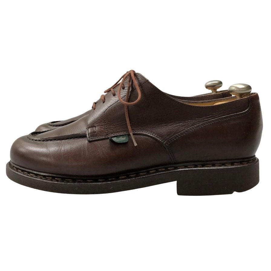 パラブーツ レザーシューズ シャンボード Uチップ カーフ ブラウン メンズ サイズUK9 Paraboot CHAMBORD ビジネスシューズ 約27.5cm【LA】【中古】