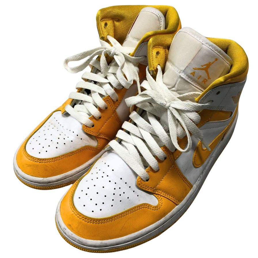 ナイキ スニーカー エアジョーダン 1 BQ6472-117 イエロー系 サイズ26.5 メンズ NIKE WMNS AIR JORDAN 1 MID 約26.5cm【AFC8】