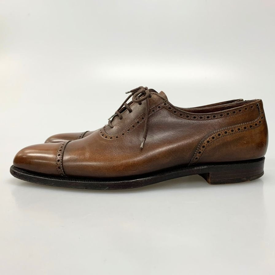 クロケット&ジョーンズ レースアップシューズ ハンドグレードライン エンデル ブラウン サイズUK7D CROCKETT&JONES ENDELL ビジネスシューズ 約25.5cm【LA】【中古】