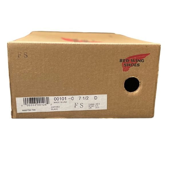 レッドウイング レザーシューズ ポストマン オックスフォード 101 メンズ サイズ7.5D ブラック REDWING ビジネスシューズ 約25.5cm【LA】【中古】