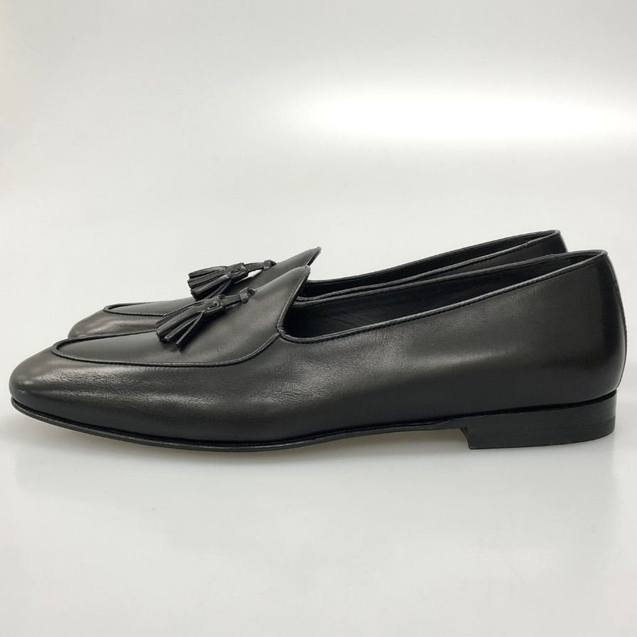 マノロブラニク タッセルローファー ブラック サイズ9 MANOLO BLAHNIK 約27.5cm【AFD5】