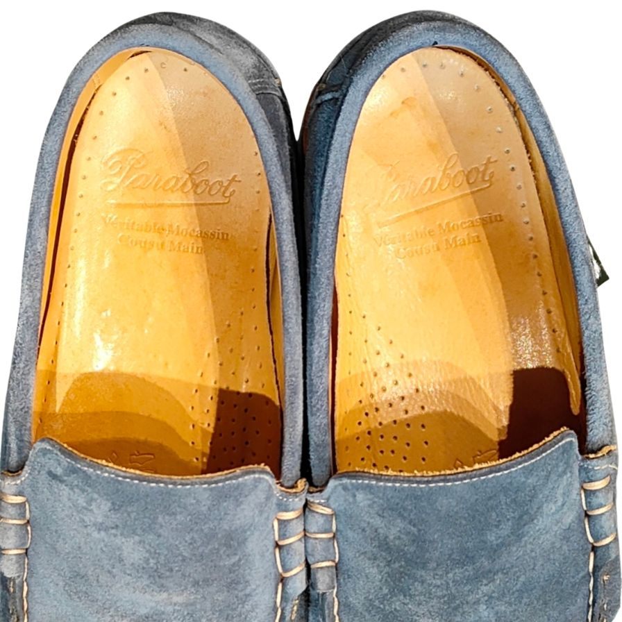 パラブーツ スリッポン ビーフロール スエード ブルーー サイズUK7 PARABOOT スリッポン 約26.0cm【LA】【中古】