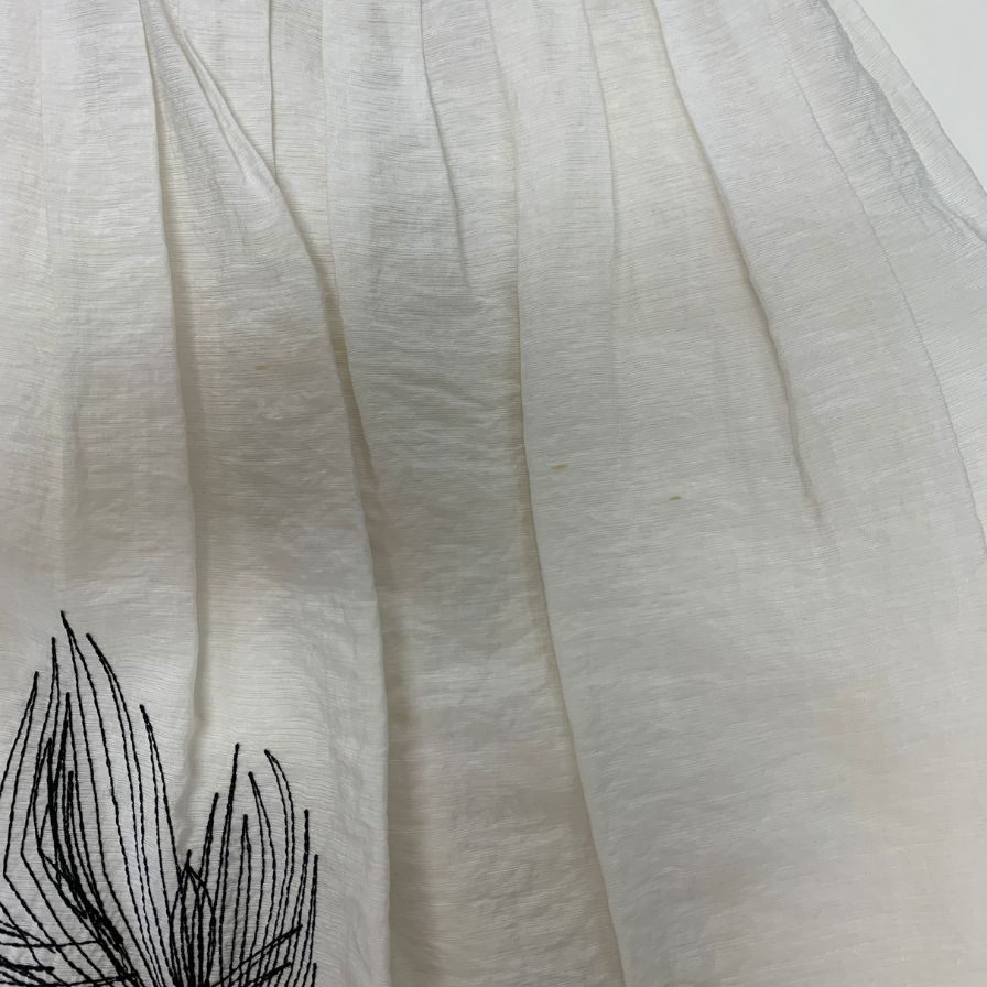 ルイ フェロー スカート 刺繡 レディース サイズ40 ホワイト系 Louis Feraud【AFB20】
