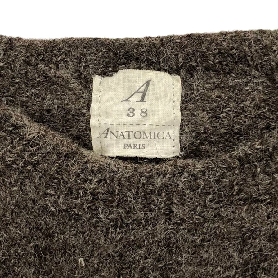 美品◆アナトミカ ニット タートルネック ウール ブラウン メンズ サイズ38 530-452-01 ANATOMICA 【AFB15】