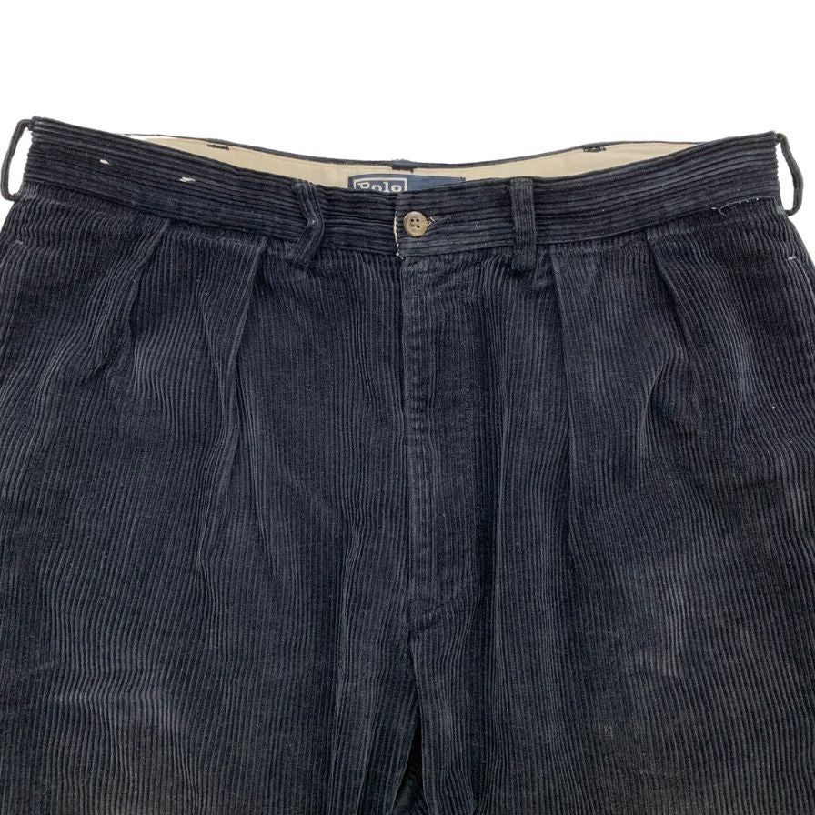 中古◆ポロ ラルフローレン コーデュロイパンツ 90年代 オールド コットン メンズ ネイビー Polo Ralph Lauren OLD 【AFB15】