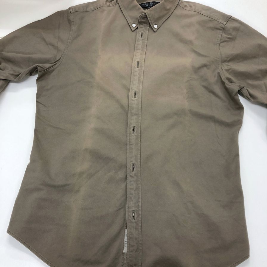 極美品◆ラグ&ボーン BDシャツ スチールボタン メンズ サイズM カーキ rag&bone 【AFB10】