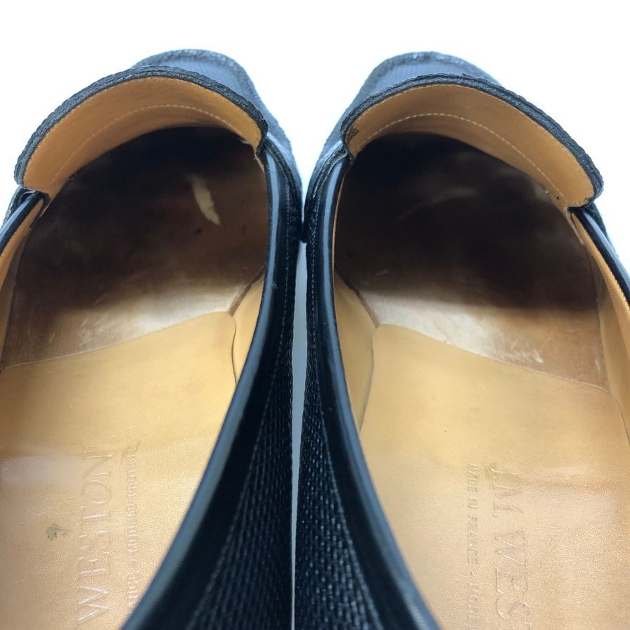ジェイエムウエストン 180シグニチャーローファー リザード ブラック UK7.5D メンズ J.M.WESTON ローファー 約26.5cm【LA】【中古】