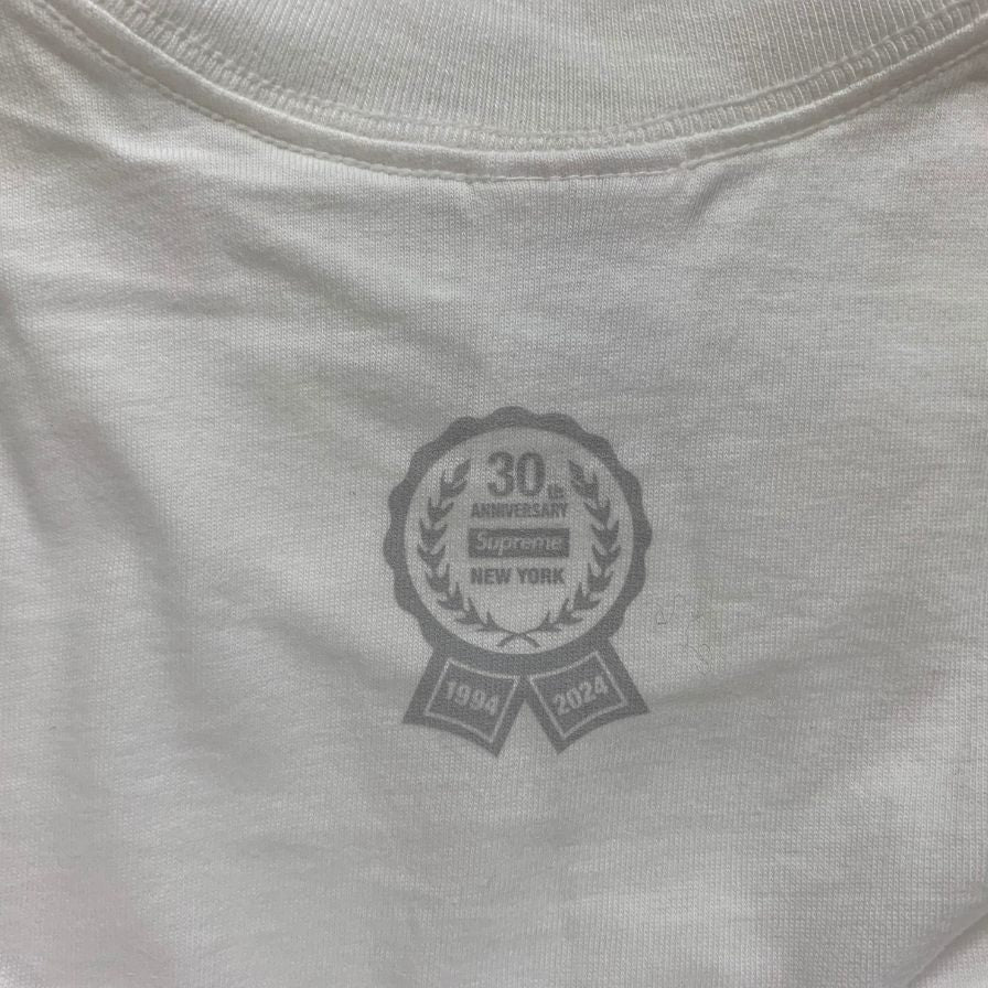 極美品◆シュプリーム Tシャツ 30th Anniversary Tee サイズL メンズ ホワイト Supreme 【AFB36】