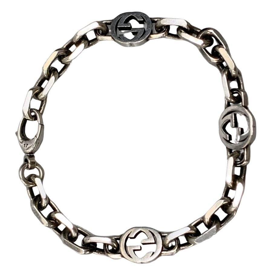 グッチ ブレスレット インターロッキングG シルバー925 メンズ GUCCI