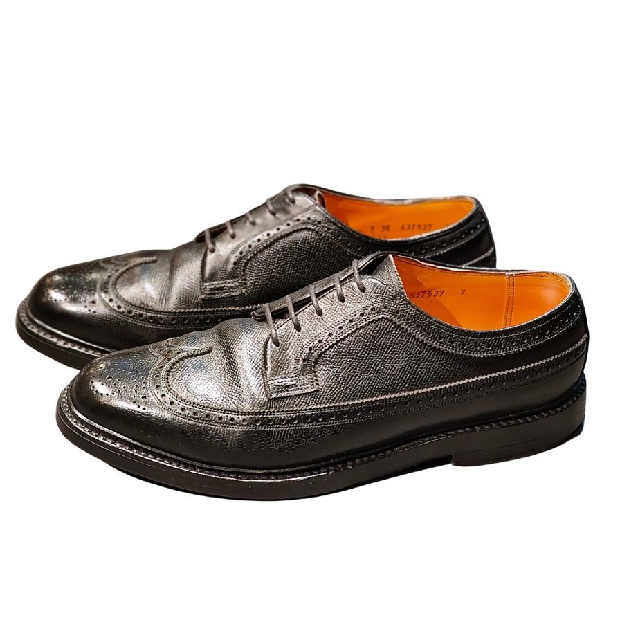 フローシャイム レザーシューズ インペリアル ケンムーア ウイングチップ グレインレザー ブラック メンズ サイズUS9 FLORSHEIM ビジネスシューズ 約27.0cm【LA】【中古】