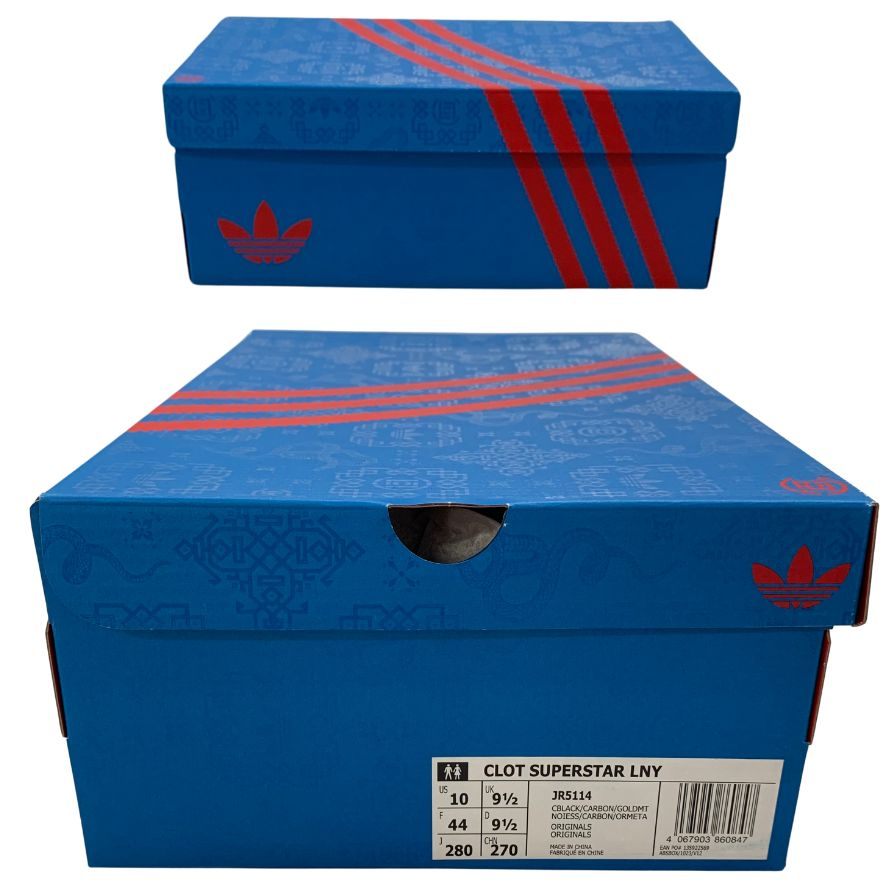 アディダス クロット ローカットスニーカー レザー JR5114 スーパースター ブラック メンズ サイズ28.0cm adidas CLOT SUPERSTAR 約28.0cm【AFD7】
