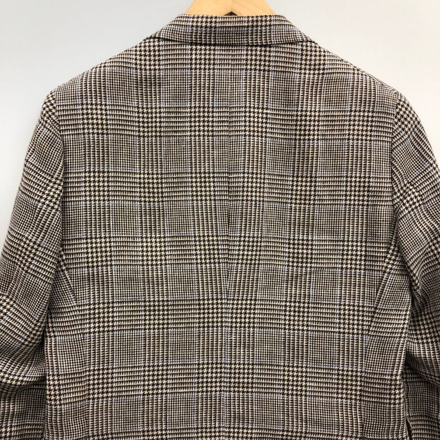 中古◆スーツセレクト リネンウール テーラードジャケット ドラゴ JSJ2052 ブラウン 千鳥格子 サイズA5 メンズ SUIT SELECT DORAGO 【AFB33】