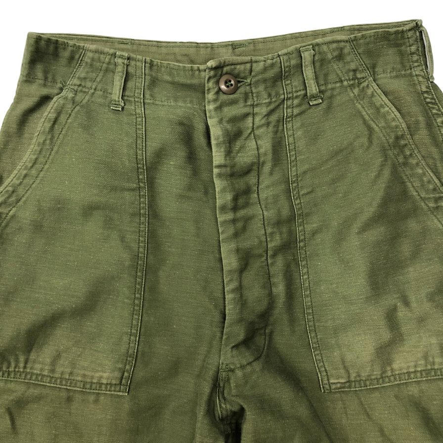 アメリカ軍 70年代 ベイカーパンツ ユーティリティ OG-107 USA製 オリーブ メンズ サイズ L程度 US ARMY