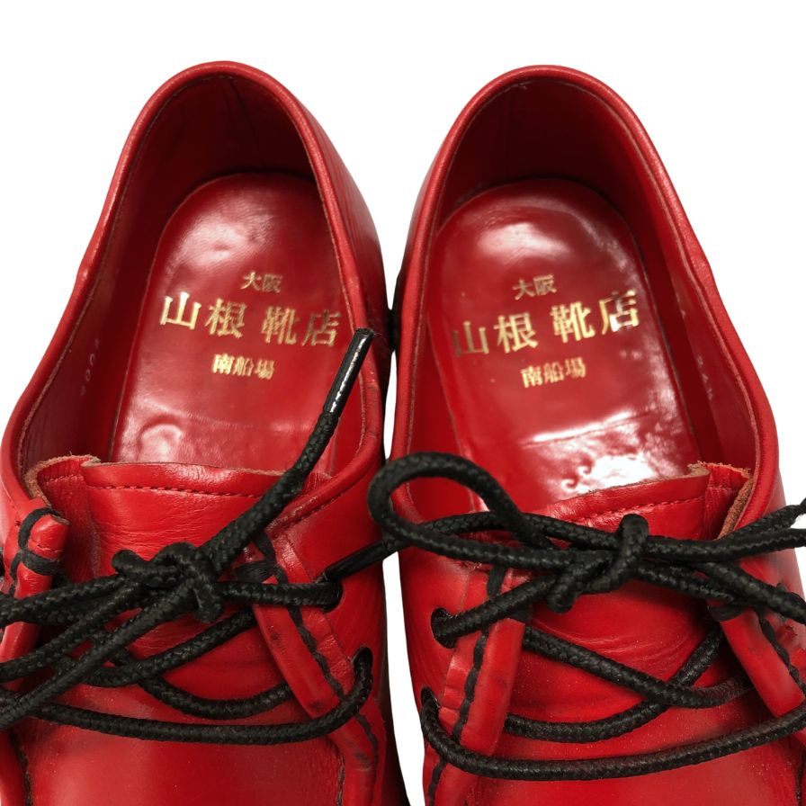 エヴィス 山根靴店 チロリアンシューズ レザー 2006 サイズ26.5 メンズ レッド EVISU YAMANE SHOES 約26.5cm【AFC35】