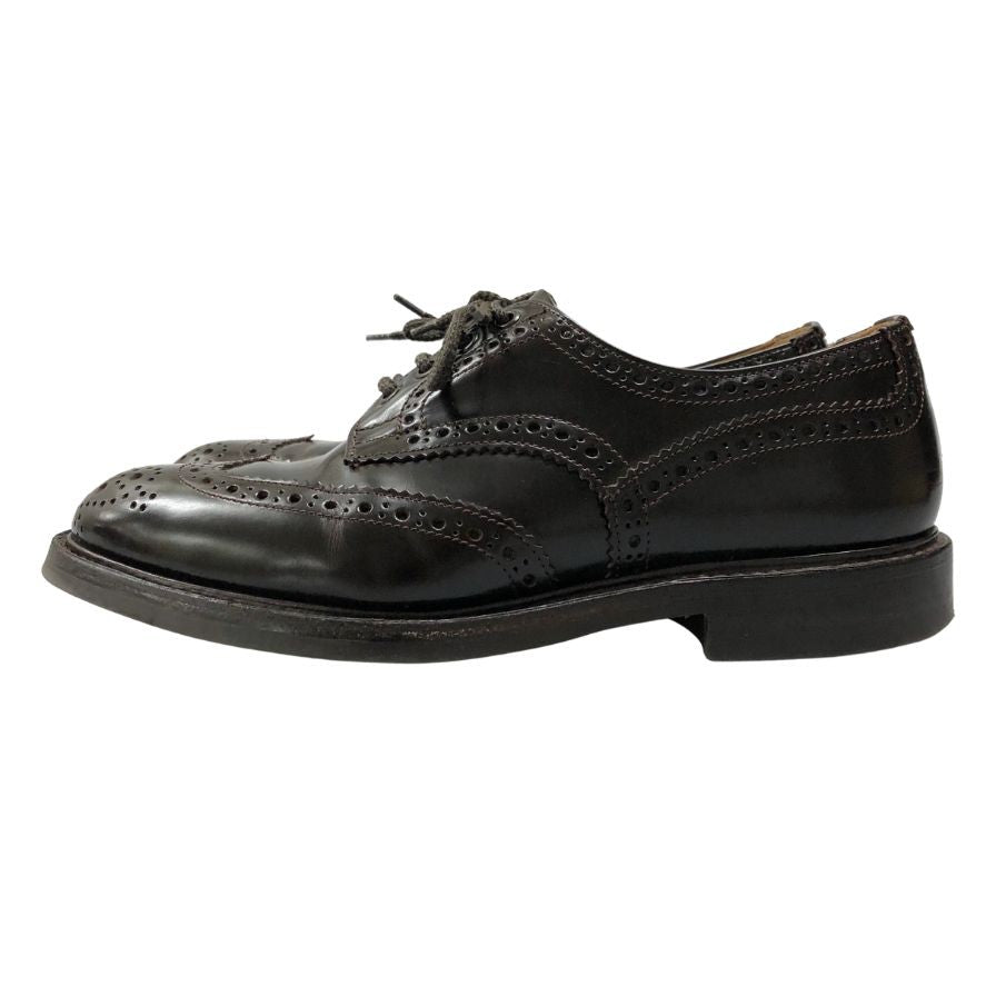 トリッカーズ レザーシューズ バートン ウィングチップ 5633 ダークブラウン メンズ サイズ7.5 Tricker`s BOURTON ビジネスシューズ 約26.0cm【LA】【中古】