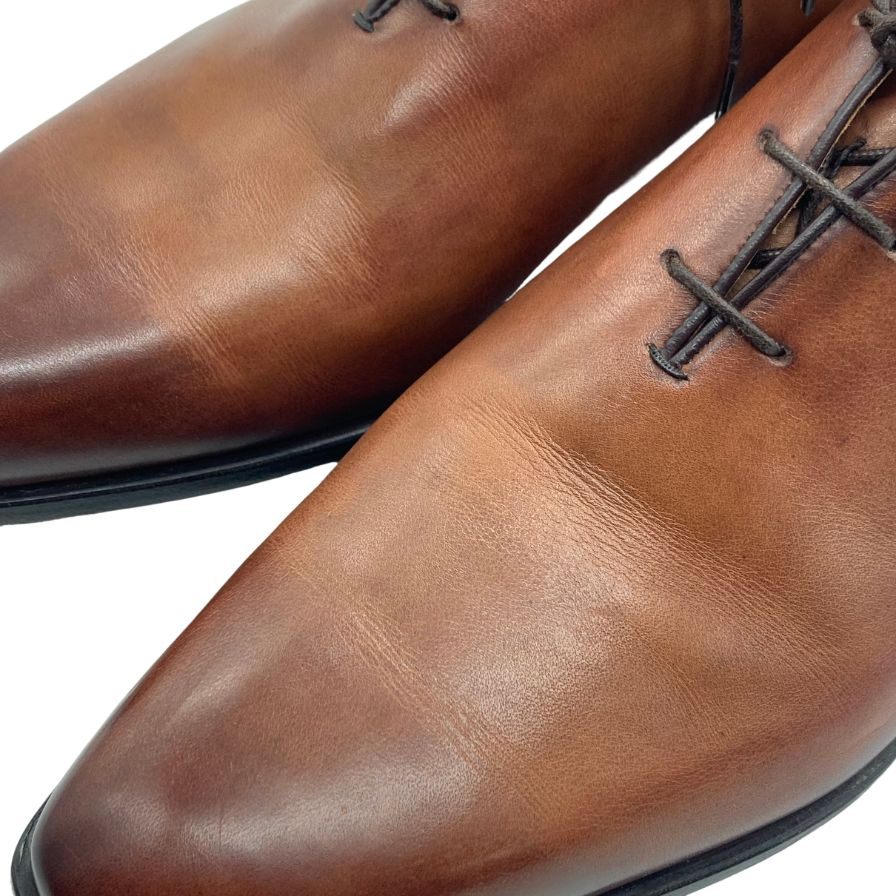 ベルルッティ レザーシューズ カリグラフィ アレッサンドロ ホールカット メンズ ブラウン サイズ8 BERLUTI 約26.5cm【AFC34】