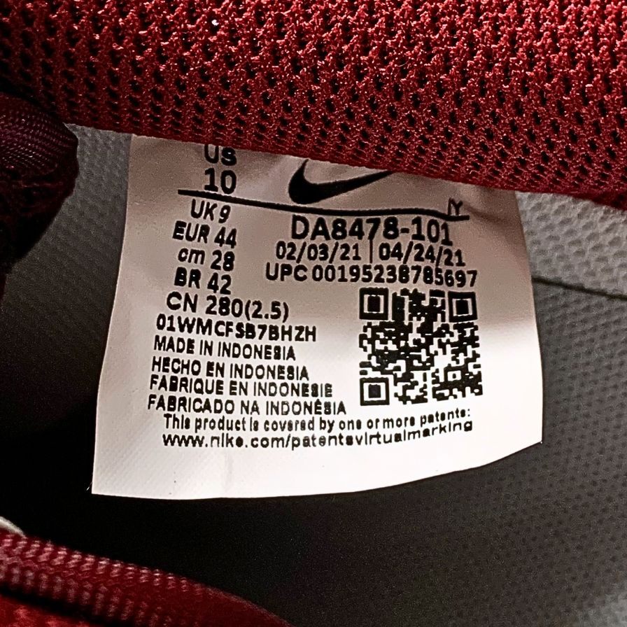 ナイキ エアフォース1 ファーストユーズ チームレッド ユニバーシティ メンズ サイズ28.0 Nike Air Force 1 Low First Use 約28.0cm【AFC47】