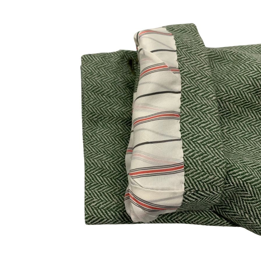 極美品◆キートン×タイユアタイ テーラードジャケット ヘリンボーン カシミヤ グリーン メンズ サイズ50 KITON TIEYOURTIE 【AFB7】